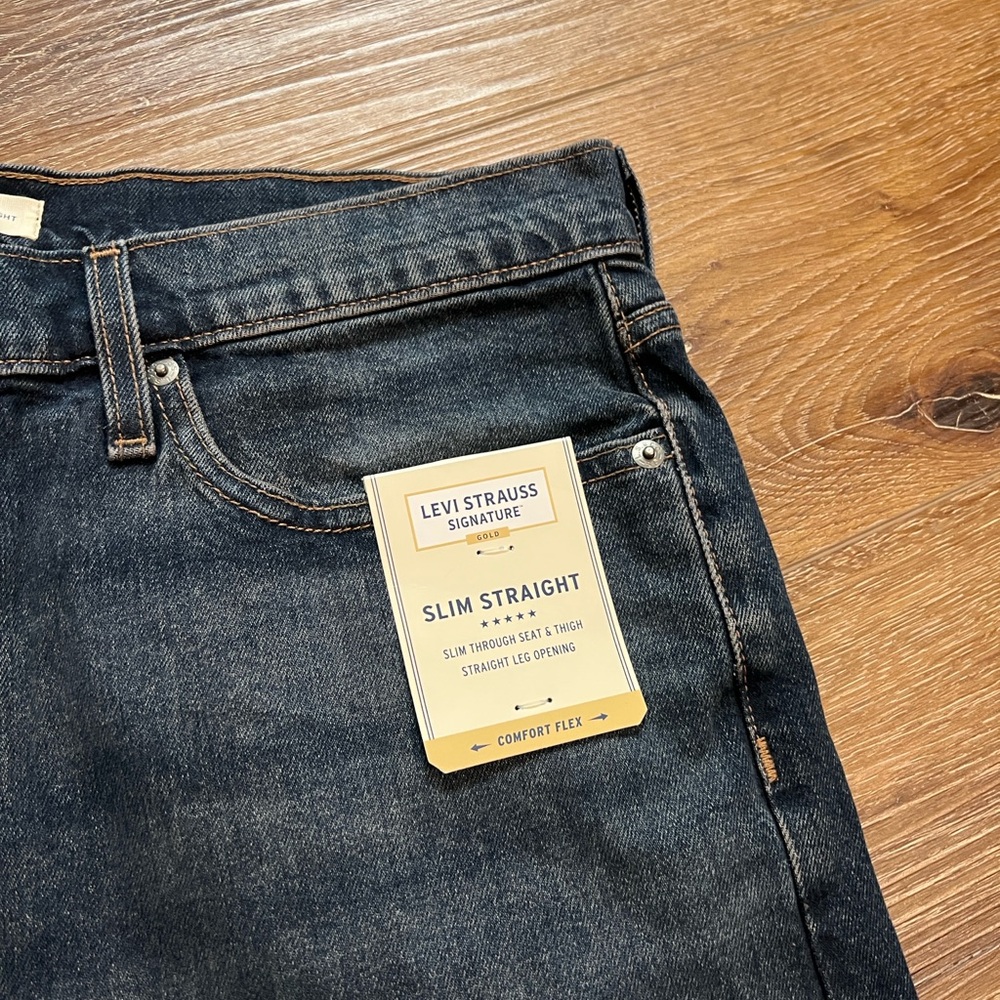 Levi's Dark Blue Straight Jeans - Picture 2 of 6